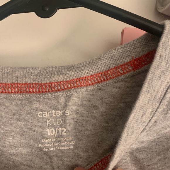 Gray Dinosaur Christmas Long Sleeve Shirt - Picture 3 of 7